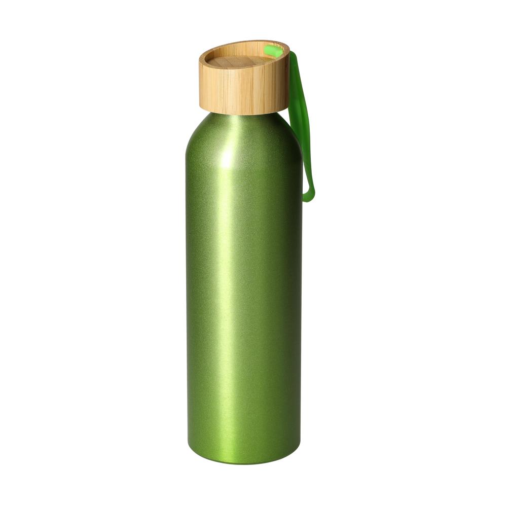 Aluminiumflasche "Bamboo" 0,6 l - lime/natur