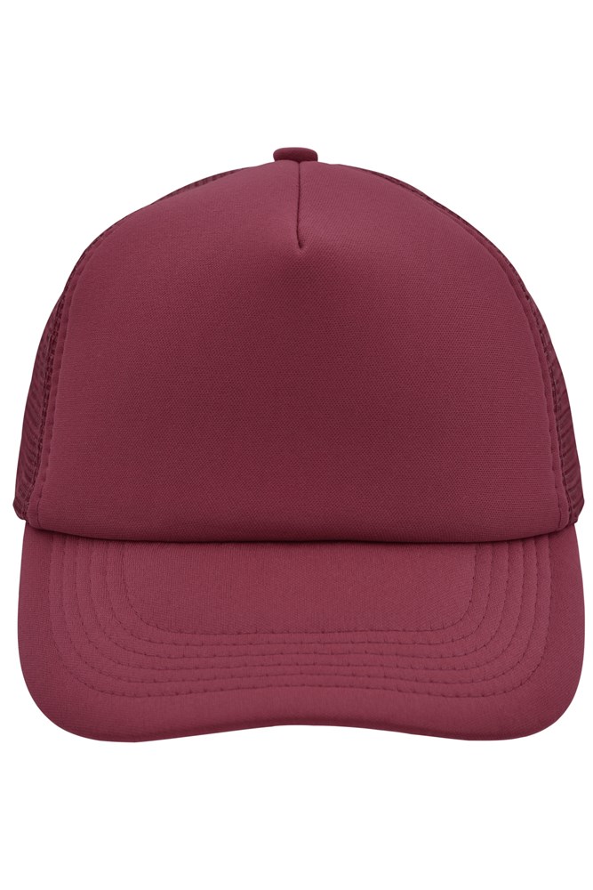 5 Panel Polyester Mesh Cap - Burgundy (ca. Pantone 7427C)
