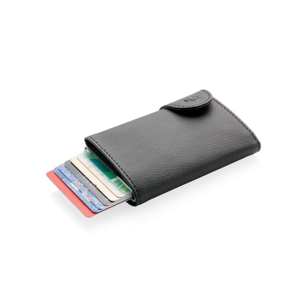 C-Secure RFID Kartenhalter und Geldbörse - schwarz, silber (± PMS Black/ ± PMS 428)