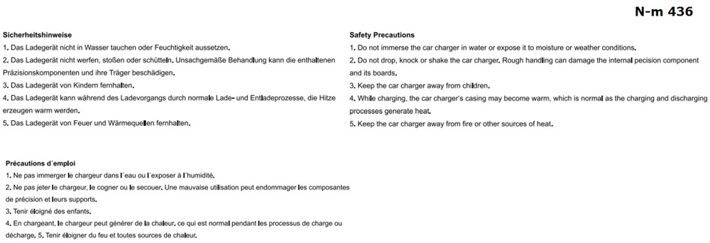 Nestler-matho Quick Car charger