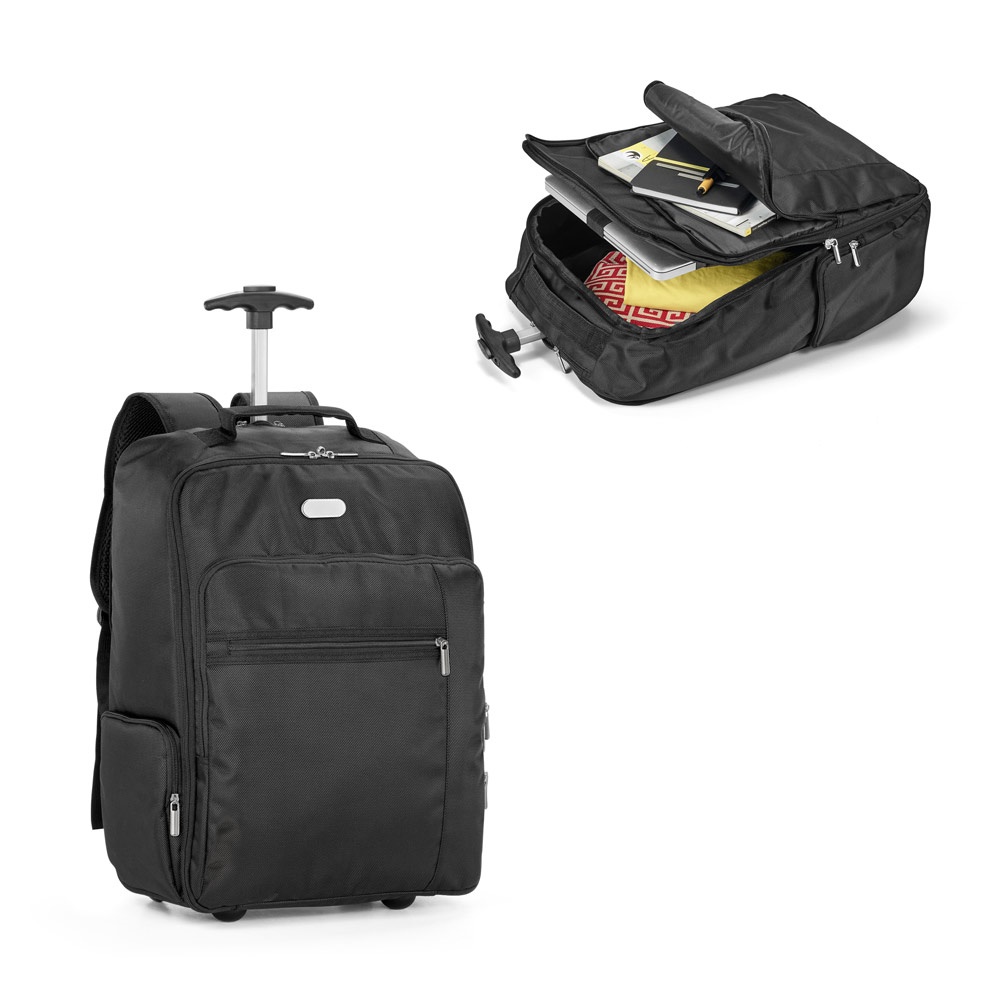 AVENIR. Laptop-Trolley-Rucksack 17'' aus 1680D und 300D Polyester