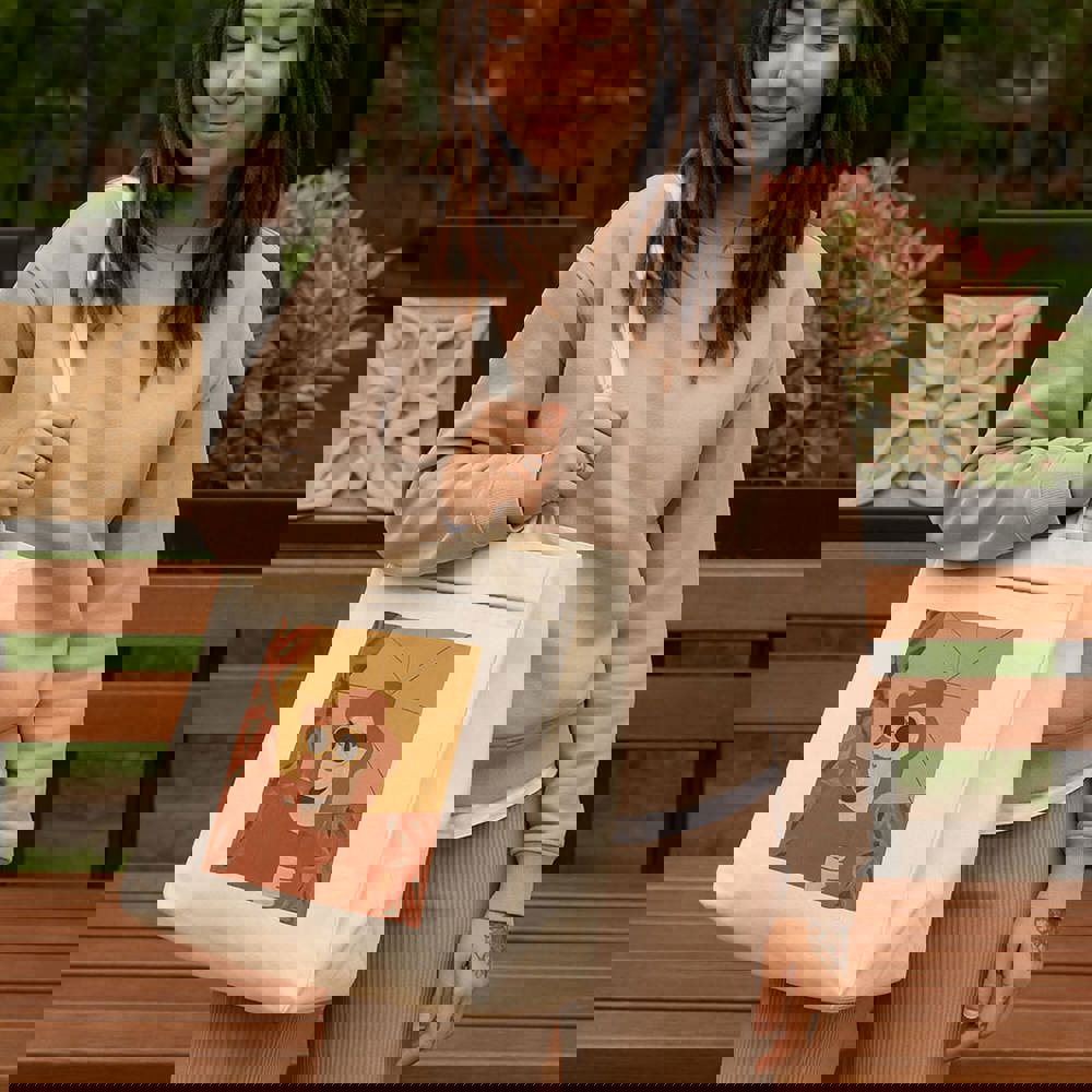 Baumwoll-Tragetasche mit Reißverschluss OEKO-TEX® 39 x 24 x 34cm 320g/m²