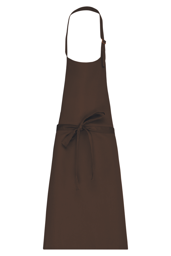 K8000 - Schürze aus mischgewebe ohne Tasche - Chocolate