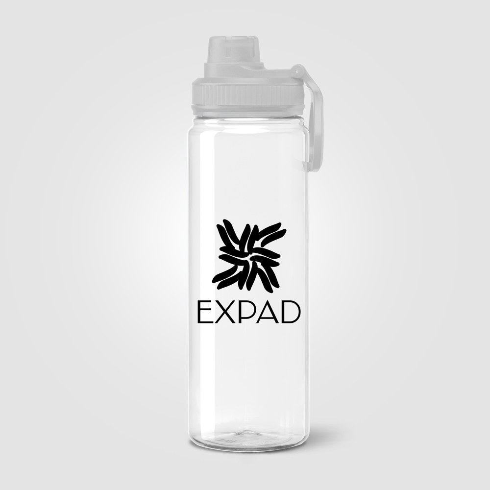 Alaska Sportflasche mit Tragegriff aus rPET - 800 ml - Klar (#ffffff)