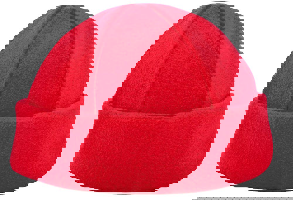 6 Panele Fleece Wintermütze - Rot (PMS 199c) / Rot