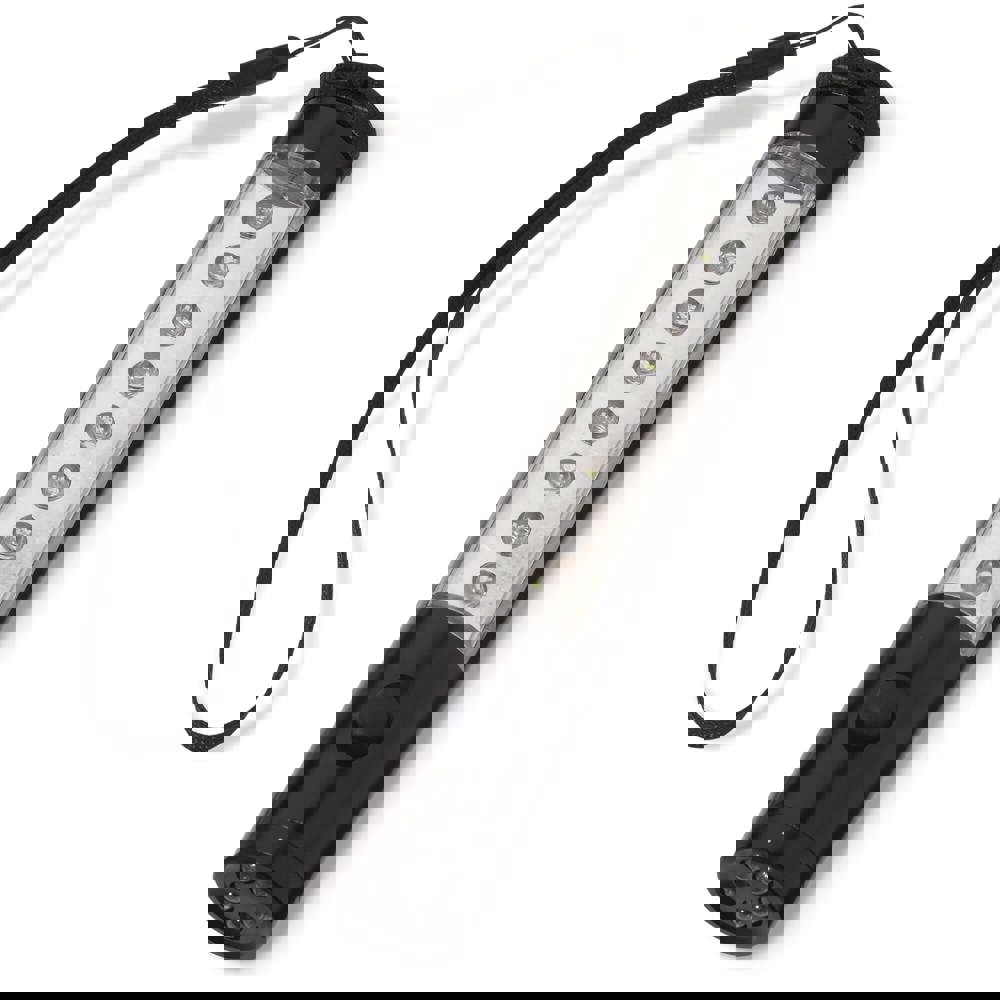 Aluminium Taschenlampe mit Magnet, 5+8 LED´s - schwarz