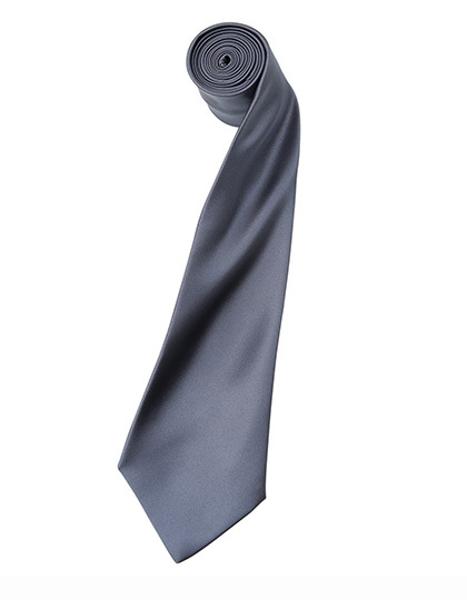 Premier Workwear - Colours Collection Satin Tie - Steel (ca. Pantone 7545C)