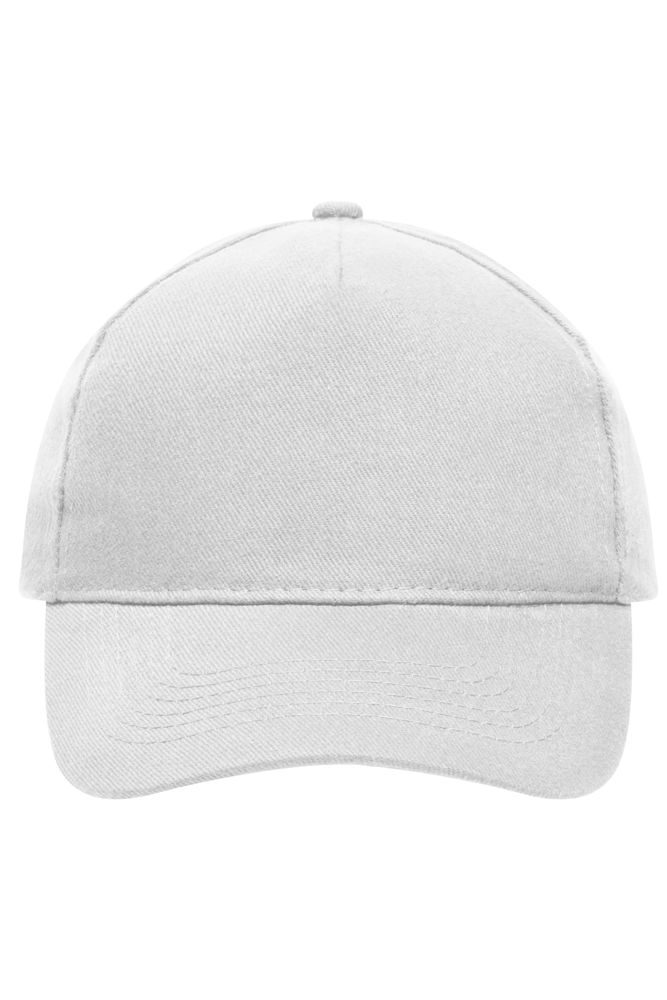 5 Panel Cap Heavy Cotton - White (ca. Pantone white)