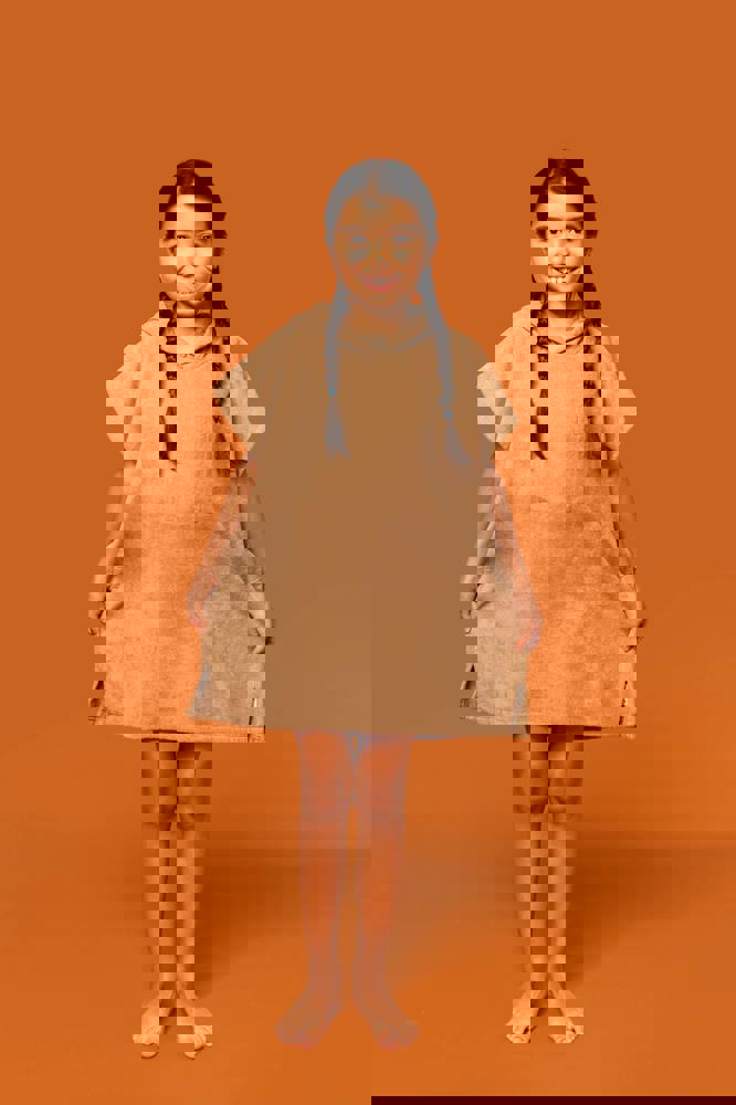 PA582X - Kinder-Frottee-Poncho mit Kapuze