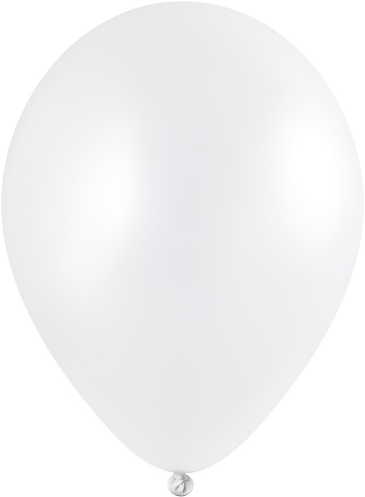 Ballons ohne Druck 85/95 cm - Ø 33 cm - 11 inch - Weiss Metallic (2600)