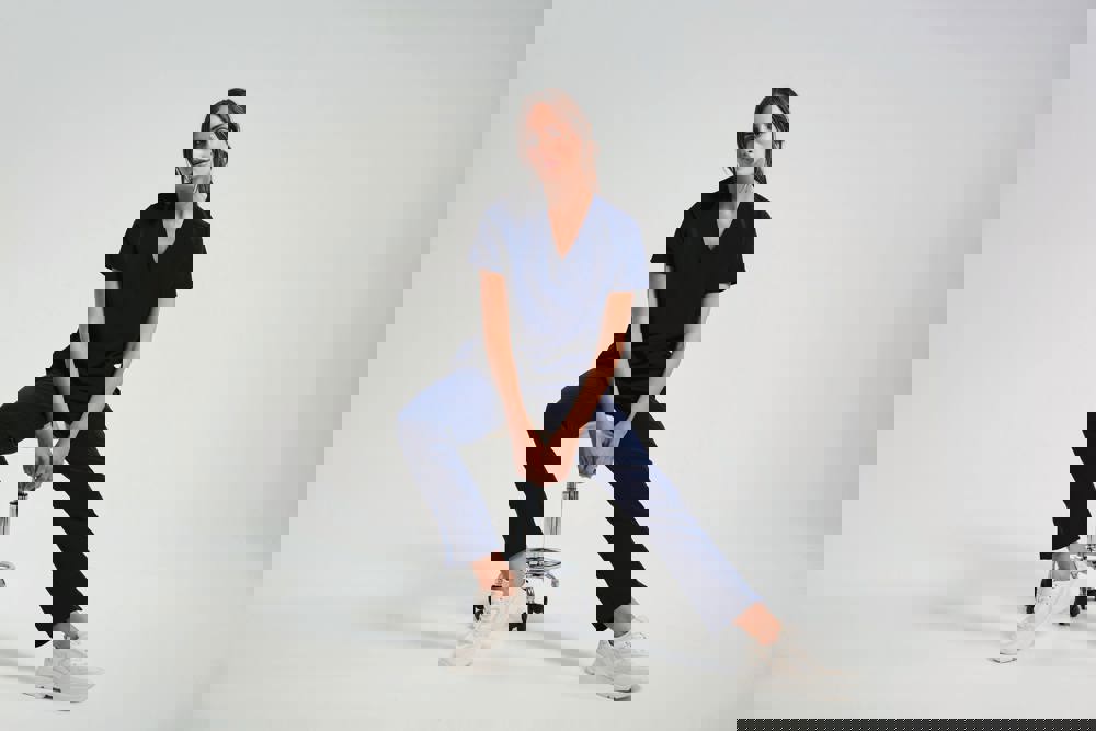 NN310X - Tunika mit Stretchanteil und kurzen Ärmeln, Damen