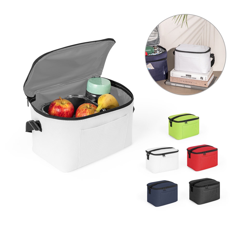 CANCUN. Kühltasche aus recyceltem 600D-Polyester mit verstellbarem Gurtband 7 L