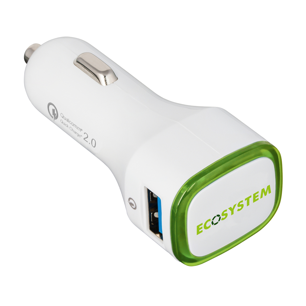 USB-Autoladeadapter Quick Charge 2.0® COLLECTION 500 - hellgrün, weiß / hellgrün