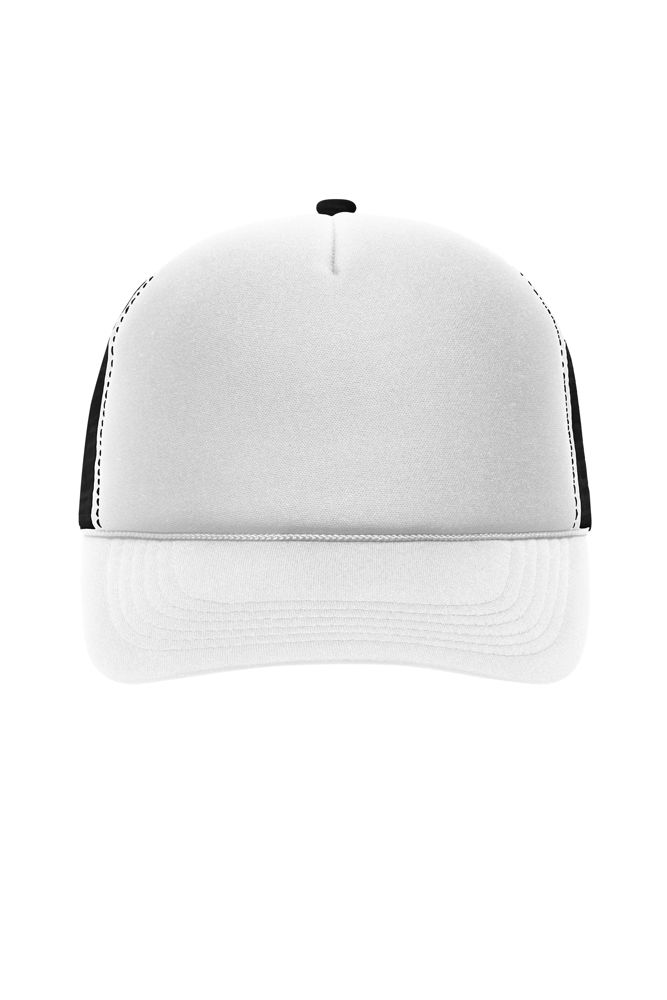 5 Panel Retro Mesh Cap - White/black (ca. Pantone white
blackC)