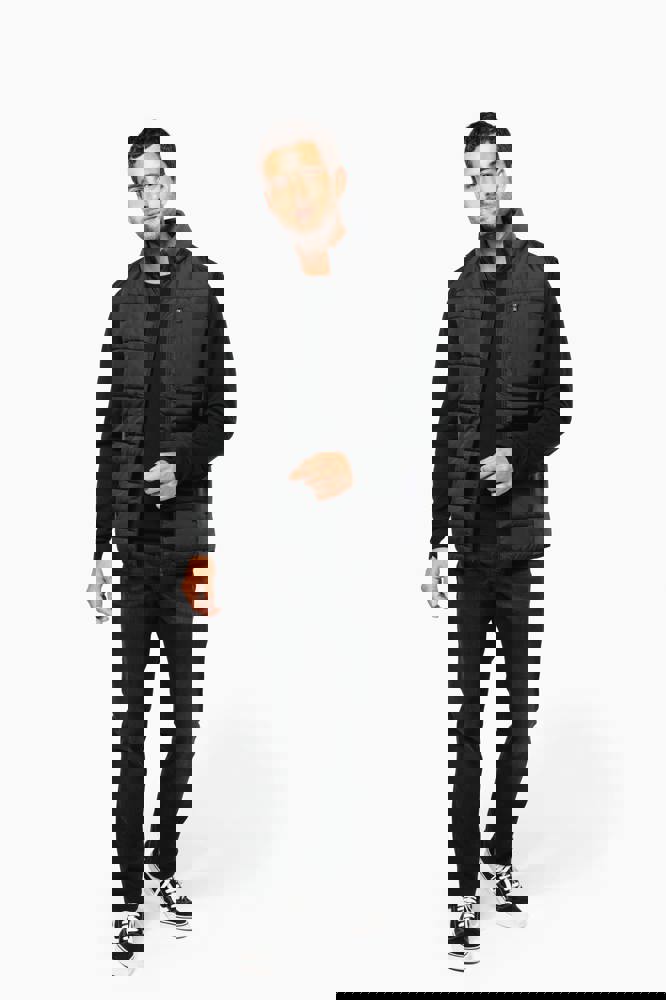 K6170 - Bodywarmer aus zwei Materialien für Herren