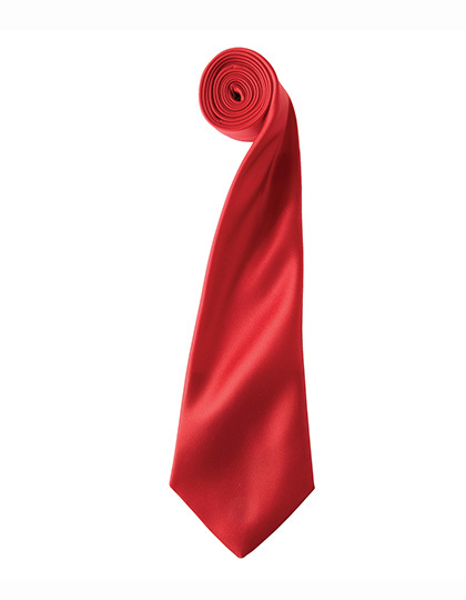 Premier Workwear - Colours Collection Satin Tie - Red (ca. Pantone 200C)