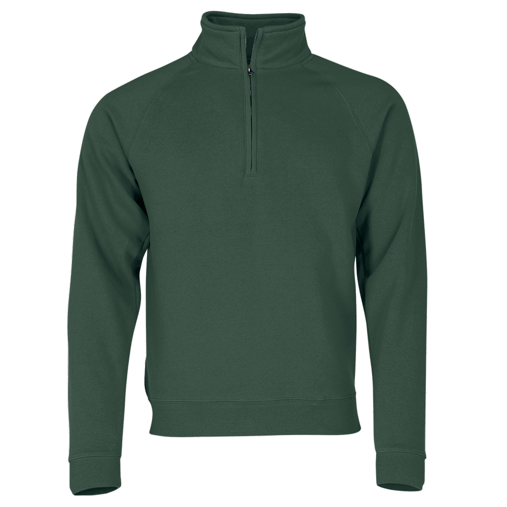 620320 - Premium Zip Neck Sweat - flaschengrün