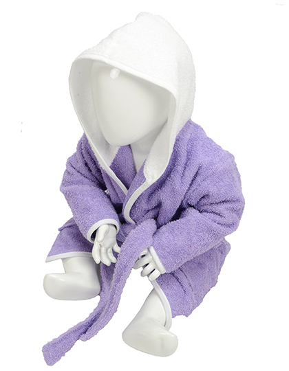 ARTG - Babiezz® Bathrobe With Hood - Light Purple, White