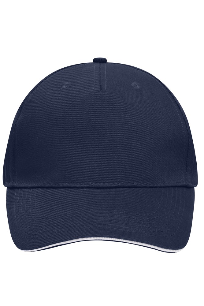5 Panel Sandwich Cap - Navy/white (ca. Pantone 2965C
white)