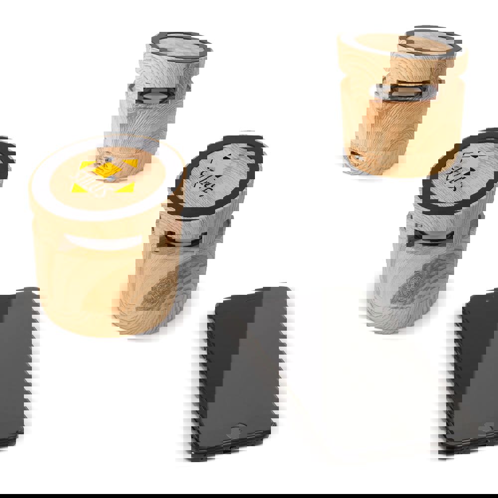 3W Lautsprecher in Holzoptik &amp; 5W Kabelloses Ladegerät