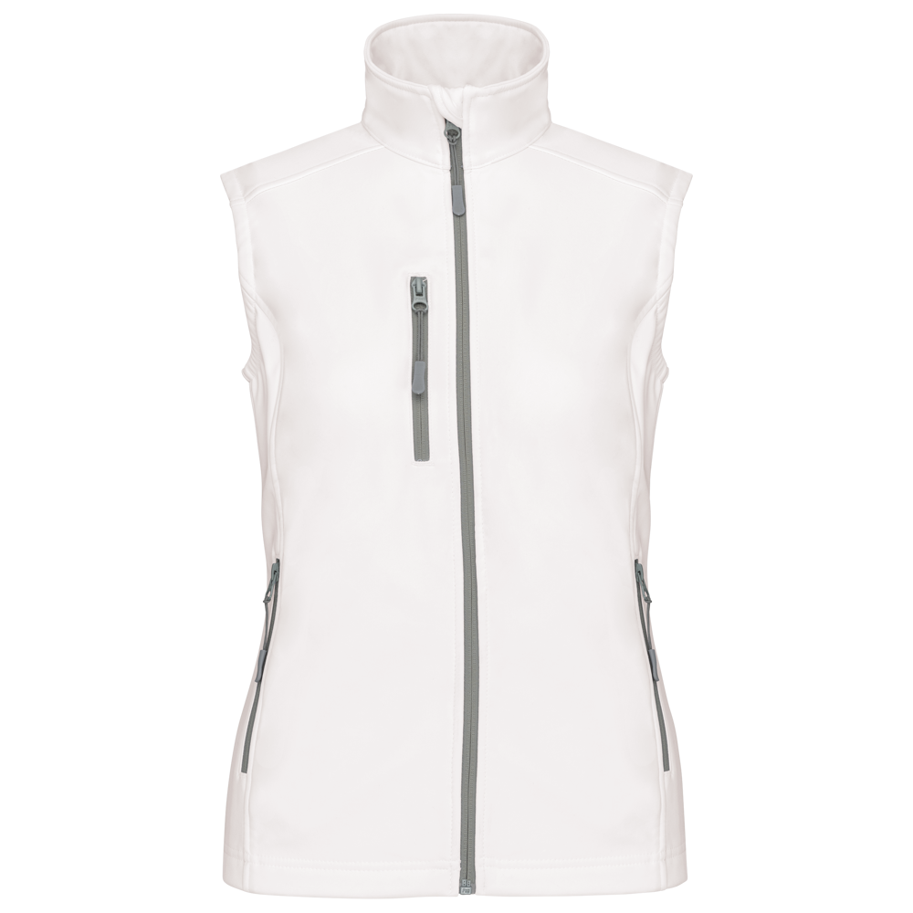 K404 - Damen Softshell Bodywärmer - White