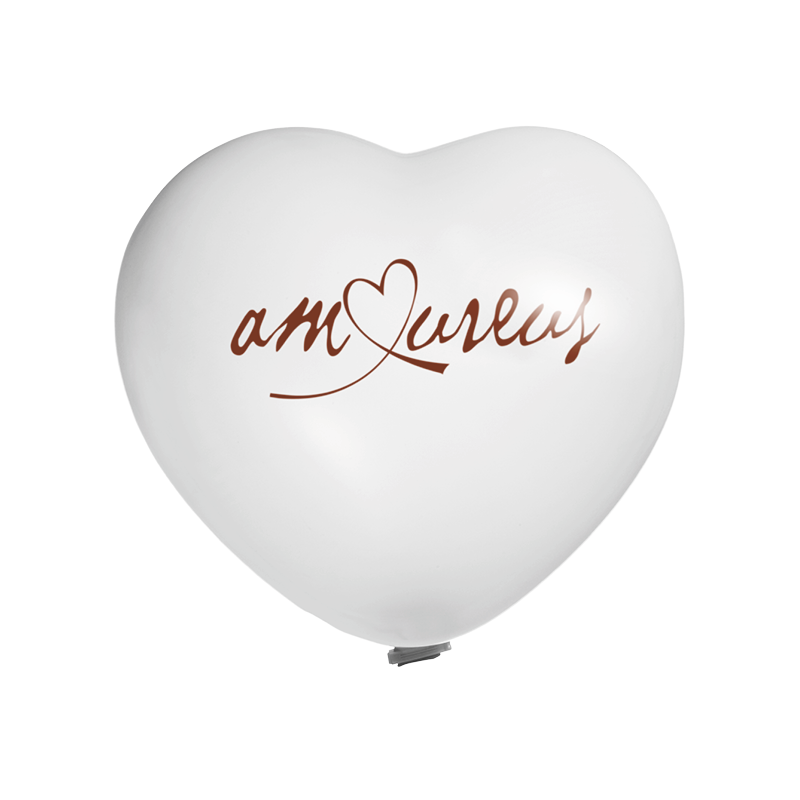 Bedruckte Riesenballons Herzform Ø 65 cm 