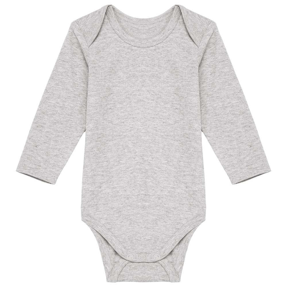 K837 - Body aus Bio-Baumwolle für Babys - Oxford Grey