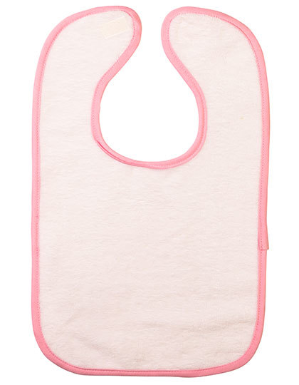 ARTG - Babiezz® ALL-Over Sublimation Baby Bib - White, Light Pink