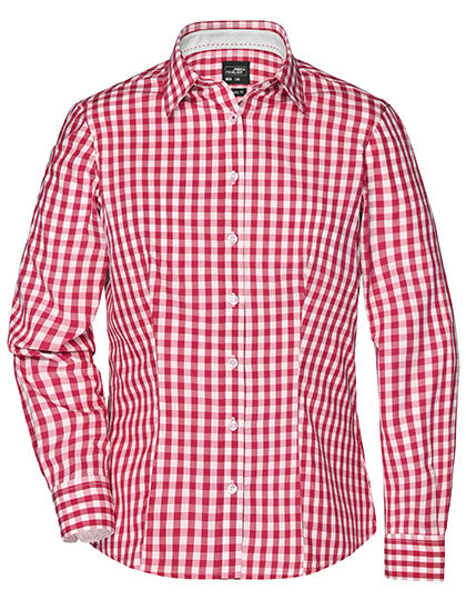 Daiber - Ladies´ Checked Blouse - Red, White