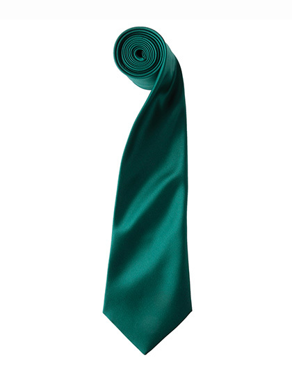 Premier Workwear - Colours Collection Satin Tie - Bottle Green (ca. Pantone 560C)