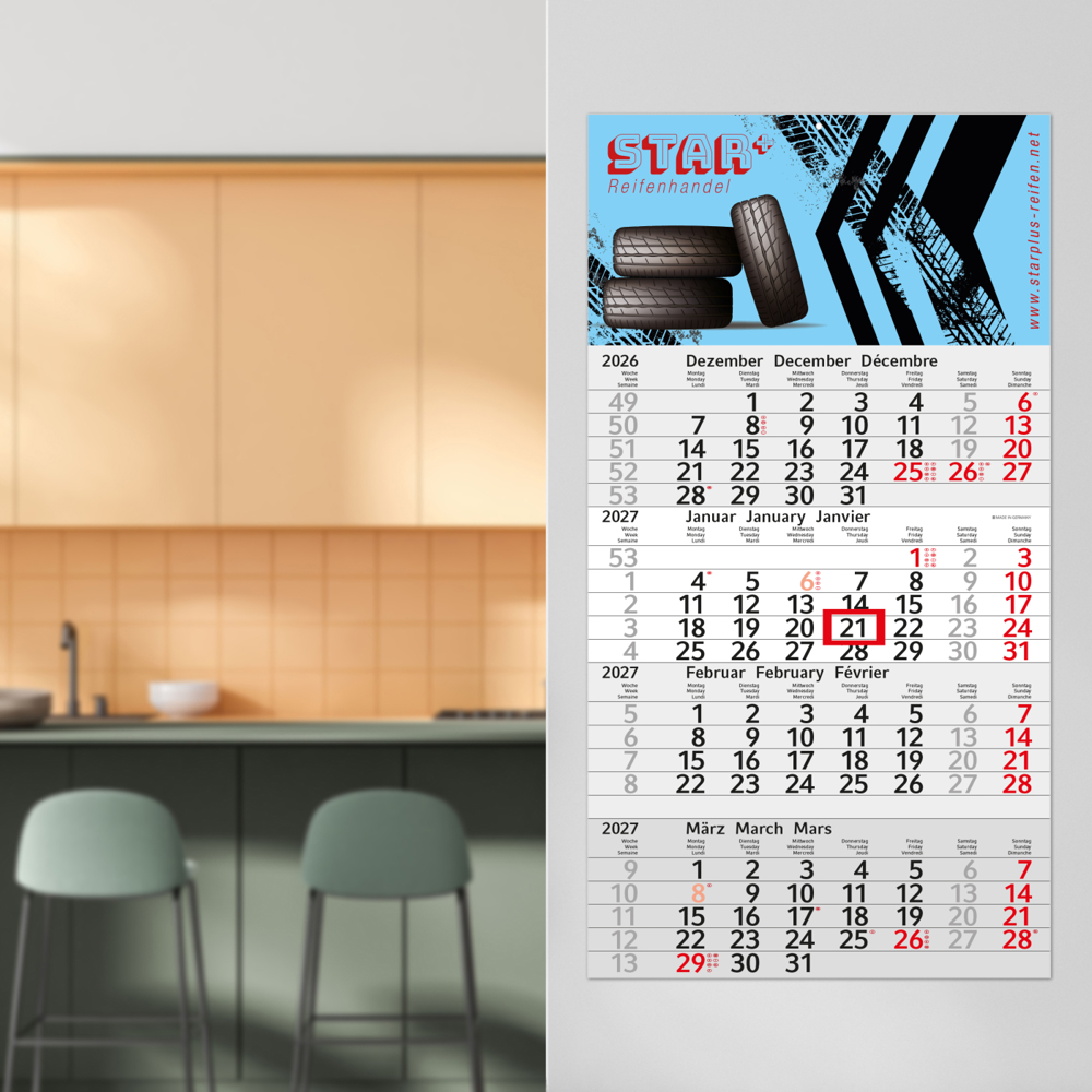 4-Monatskalender Einblatt Budget 4 EXPRESS