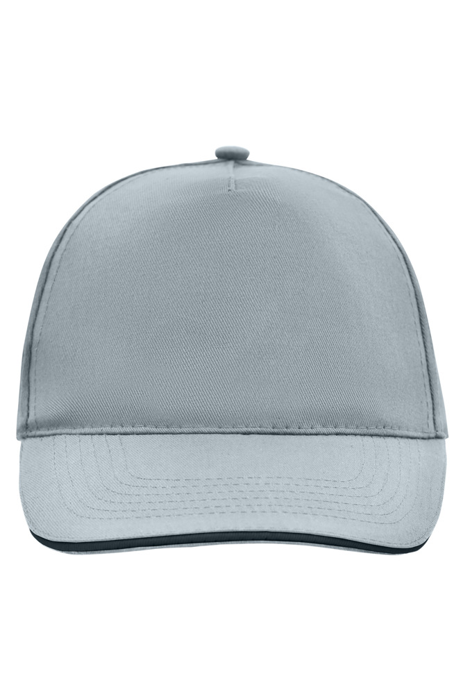 5 Panel Promo Sandwich Cap - Light-grey/black (ca. Pantone 420C
blackC)