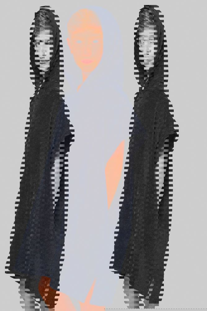 PA582X - Kinder-Frottee-Poncho mit Kapuze