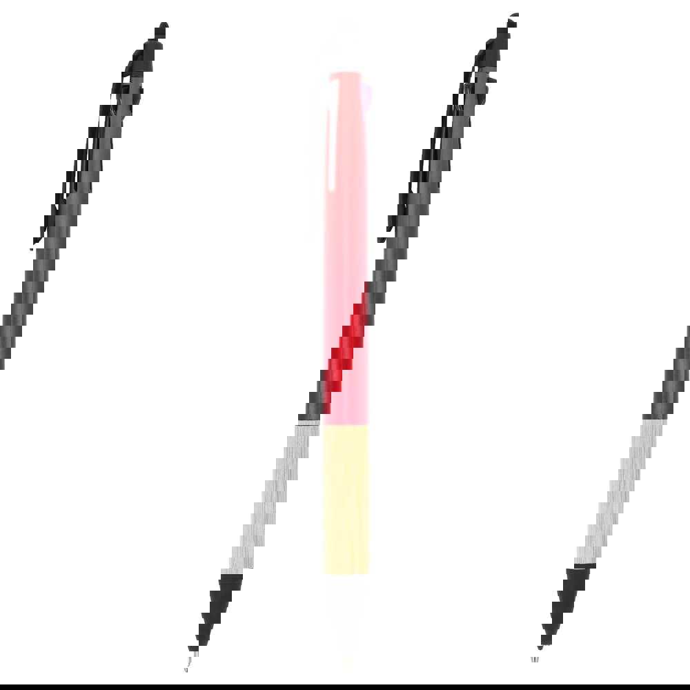 3-Farben-Stift mit Bambusgriff