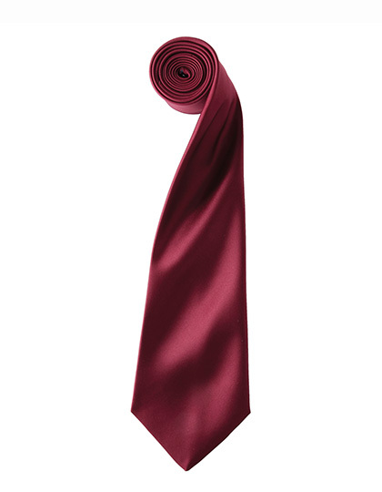 Premier Workwear - Colours Collection Satin Tie - Burgundy (ca. Pantone 216C)