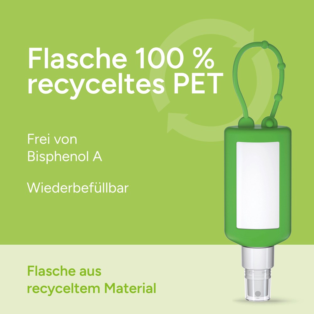 Kfz Cockpit-Reiniger, 50 ml Bumper grün, Body Label (R-PET)