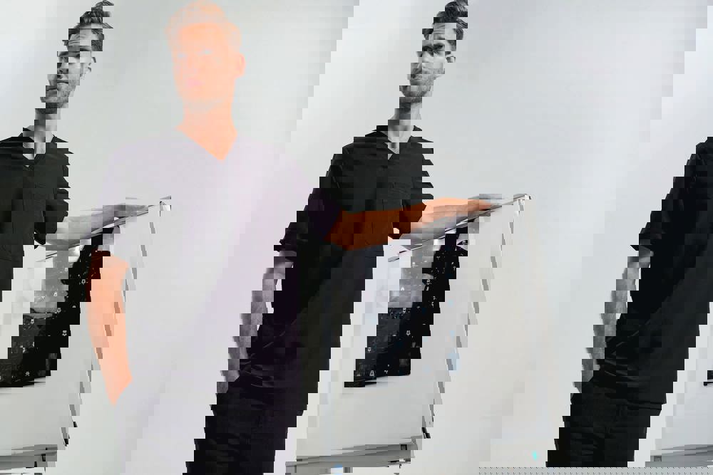 NN200 - Stretch-Tunika für Herren mit kurzen Ärmeln