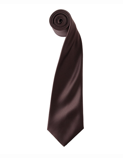 Premier Workwear - Colours Collection Satin Tie - Brown (ca. Pantone 476C)