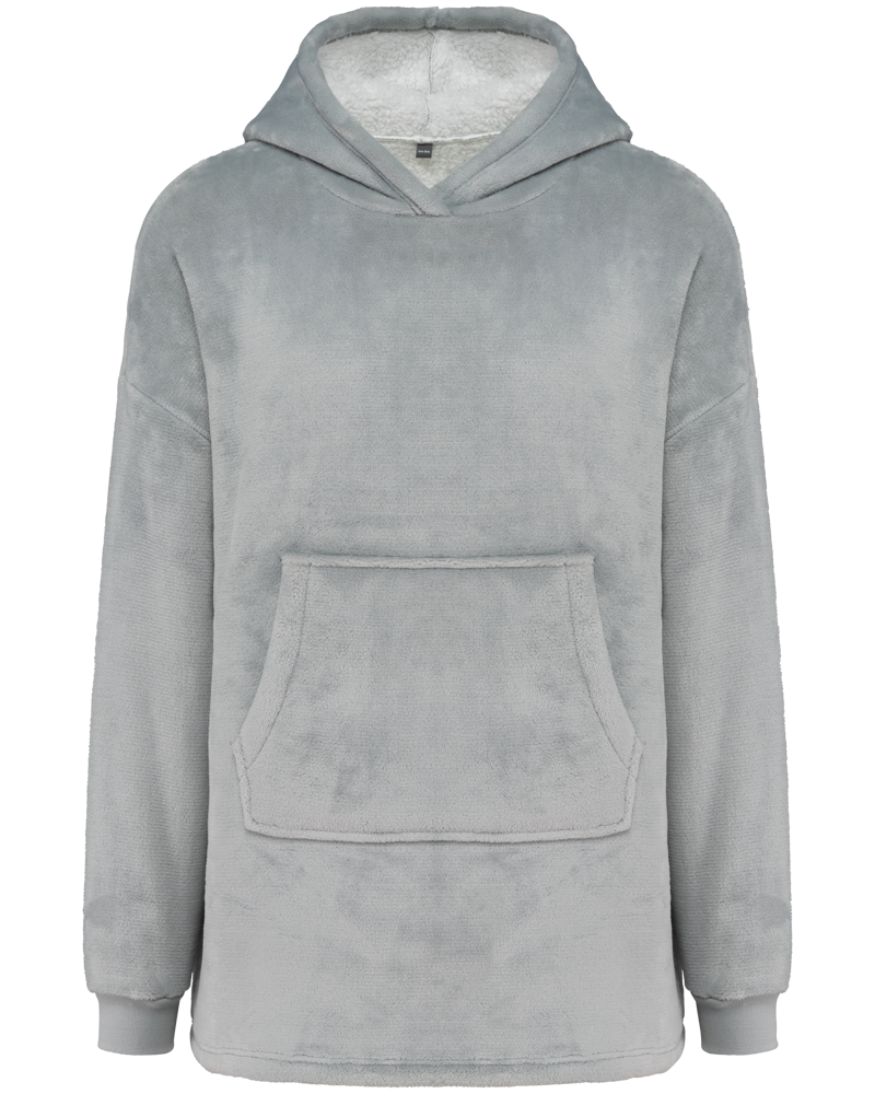 K410 - Poncho-Decke - Snow Grey