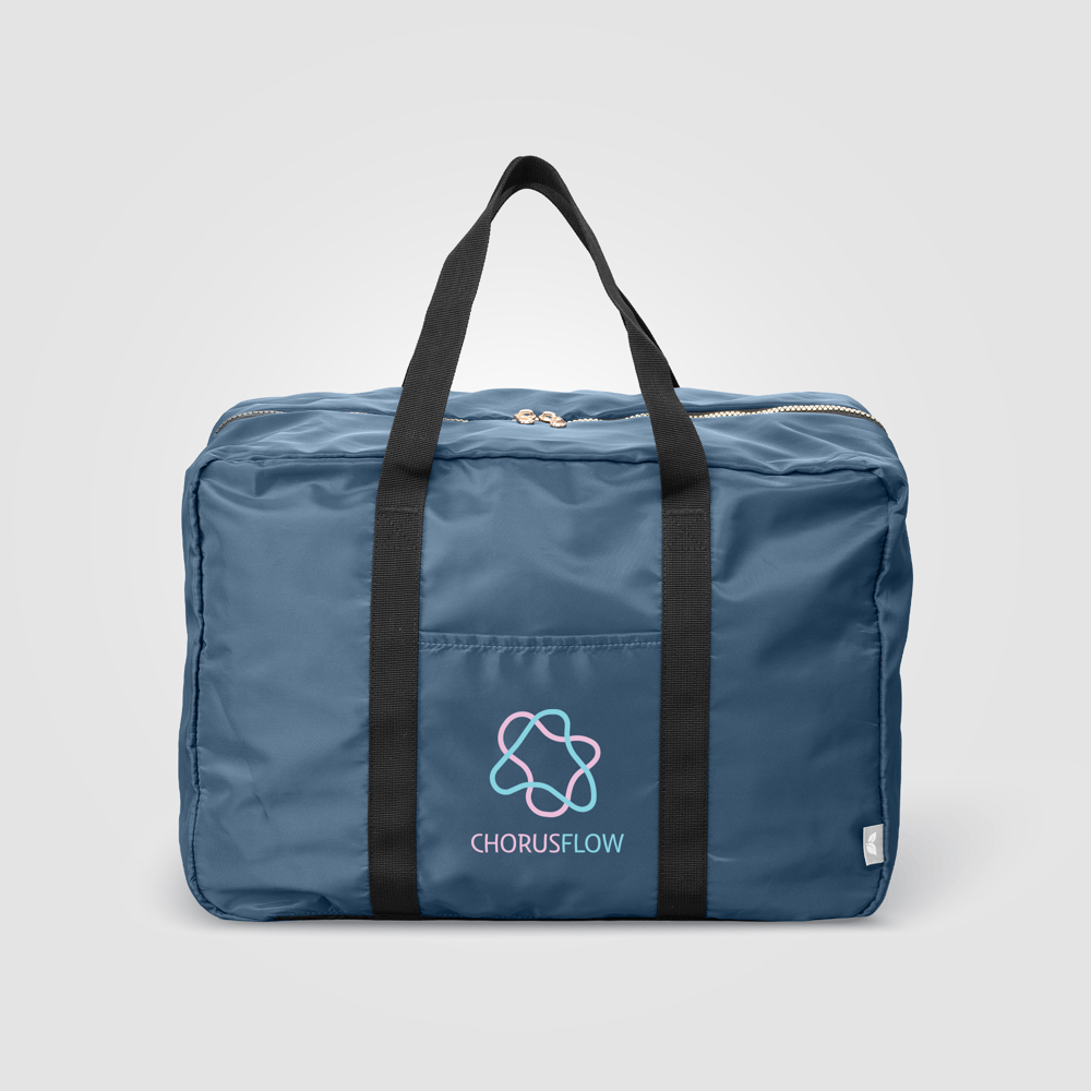 Aurelia Reisetache mit zwei Fächern aus recyceltem Material - 33 L - Marineblau (#002855)