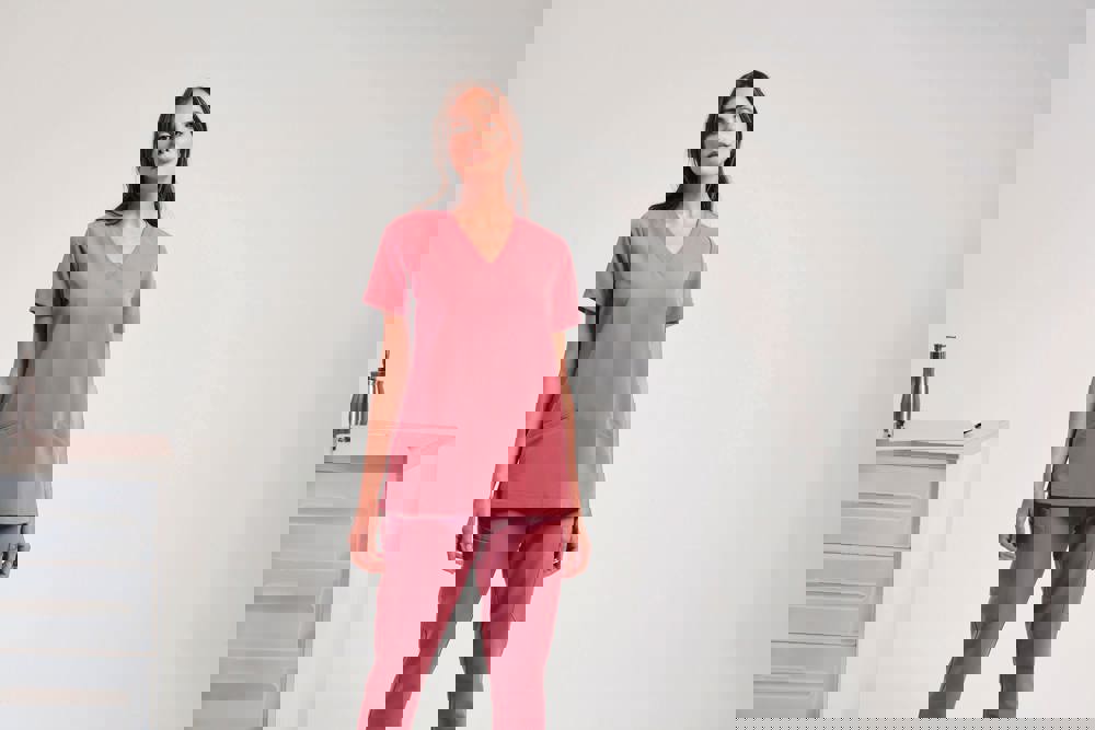 NN310X - Tunika mit Stretchanteil und kurzen Ärmeln, Damen