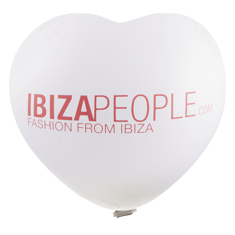 Bedruckte Riesenballons Herzform Ø 90 cm 