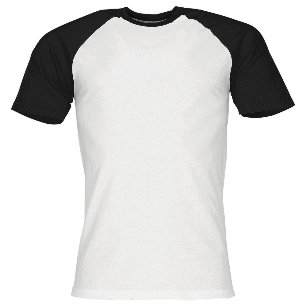 610260 - Valueweight Short Sleeve Baseball T-Shirt - Weiß/schwarz