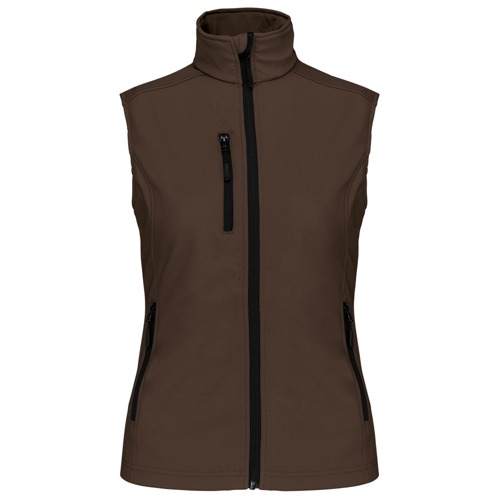 K404 - Damen Softshell Bodywärmer - Chocolate