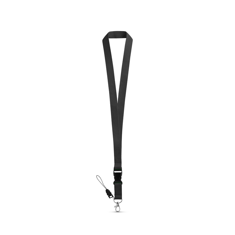 ANQUETIL. Lanyard aus Polyester - schwarz