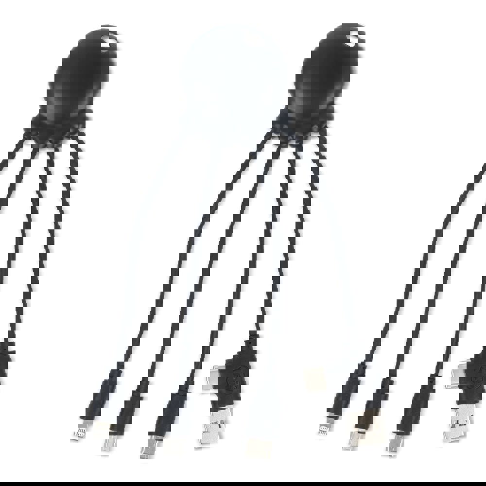 4009| Xoopar Eco Octopus Ladekabel Ocean Bound Plastic - Schwarz