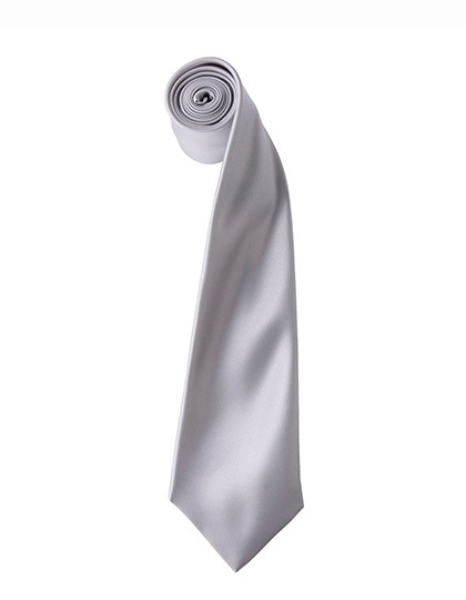 Premier Workwear - Colours Collection Satin Tie - Silver (ca. Pantone 428C)