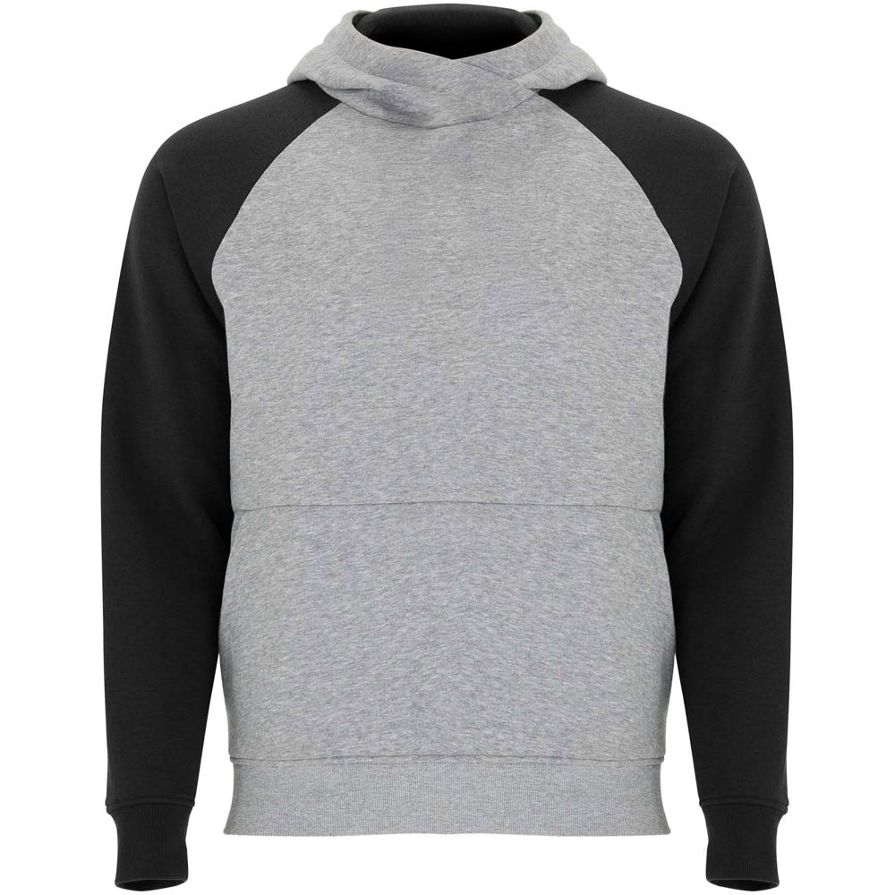 Badet zweifarbiger Kapuzenpullover für Kinder - heather grau, schwarz