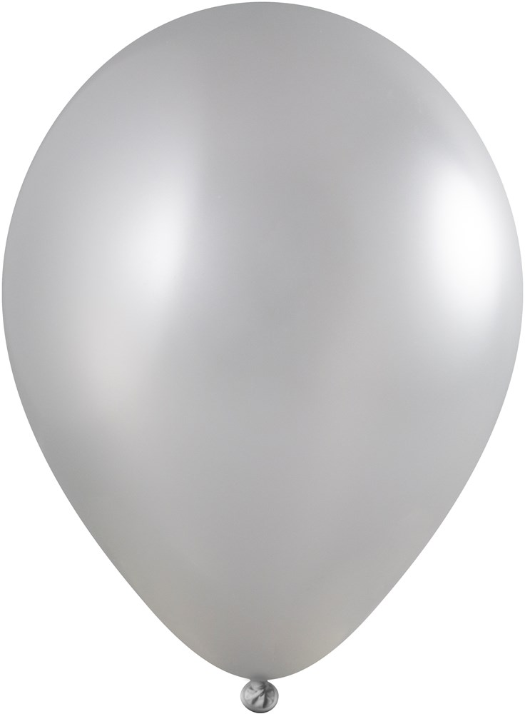 Ballons ohne Druck 85/95 cm - Ø 33 cm - 11 inch - Silber Metallic (2400) (± PMS 877)