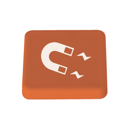 Haftmagnet 40x40 mm - orange